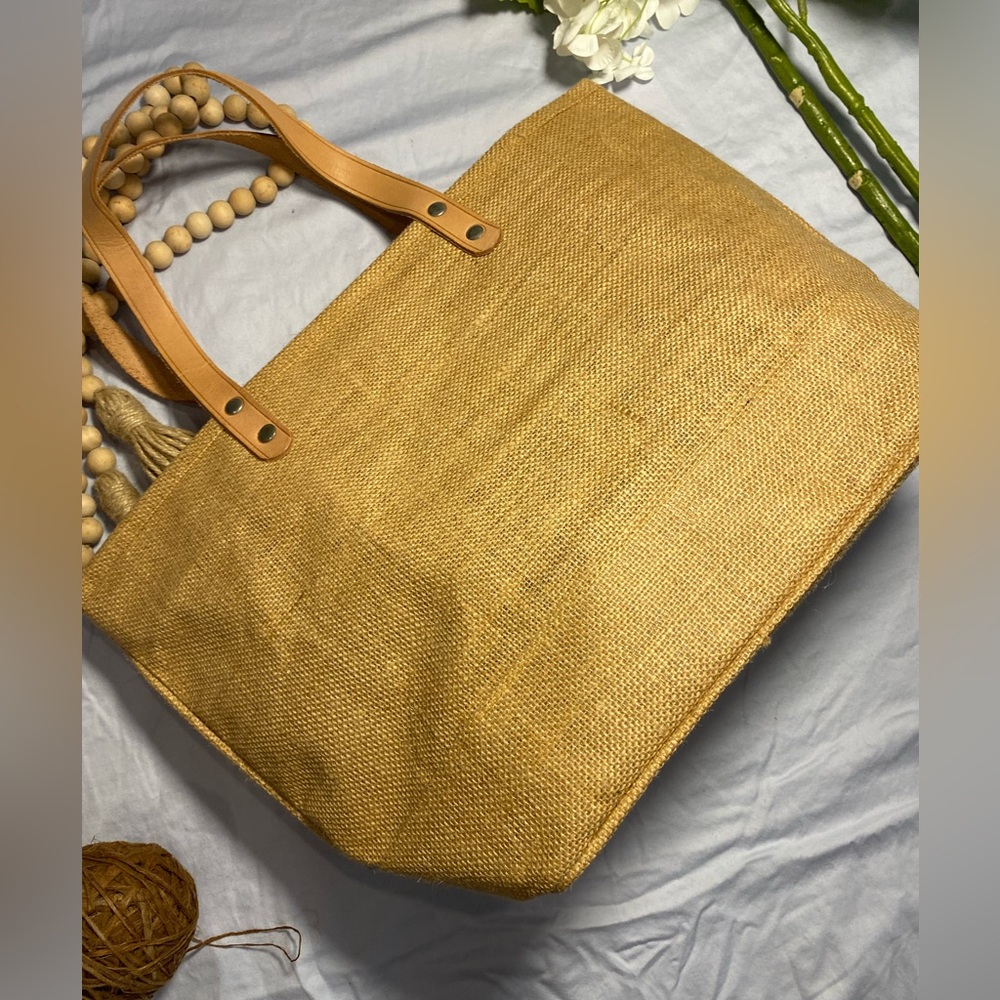 NEW! Ballard Jute Tote Bag size M color Sand